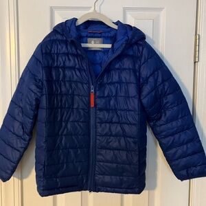 Primary Royal Blue Puffer Jacket for Kids